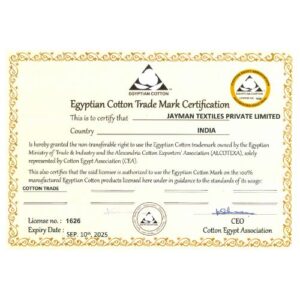 Egyptian Cotton Gold seal Accreditation